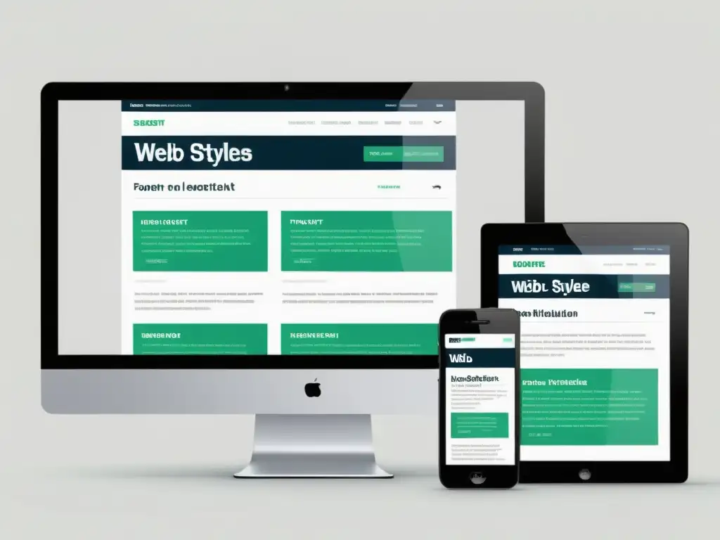 Tipografía responsive: legibilidad y adaptabilidad en diseño web Montaje de diseño web responsive con las mejores fuentes para diseño responsive, legibles y adaptables a distintos tamaños de pantalla