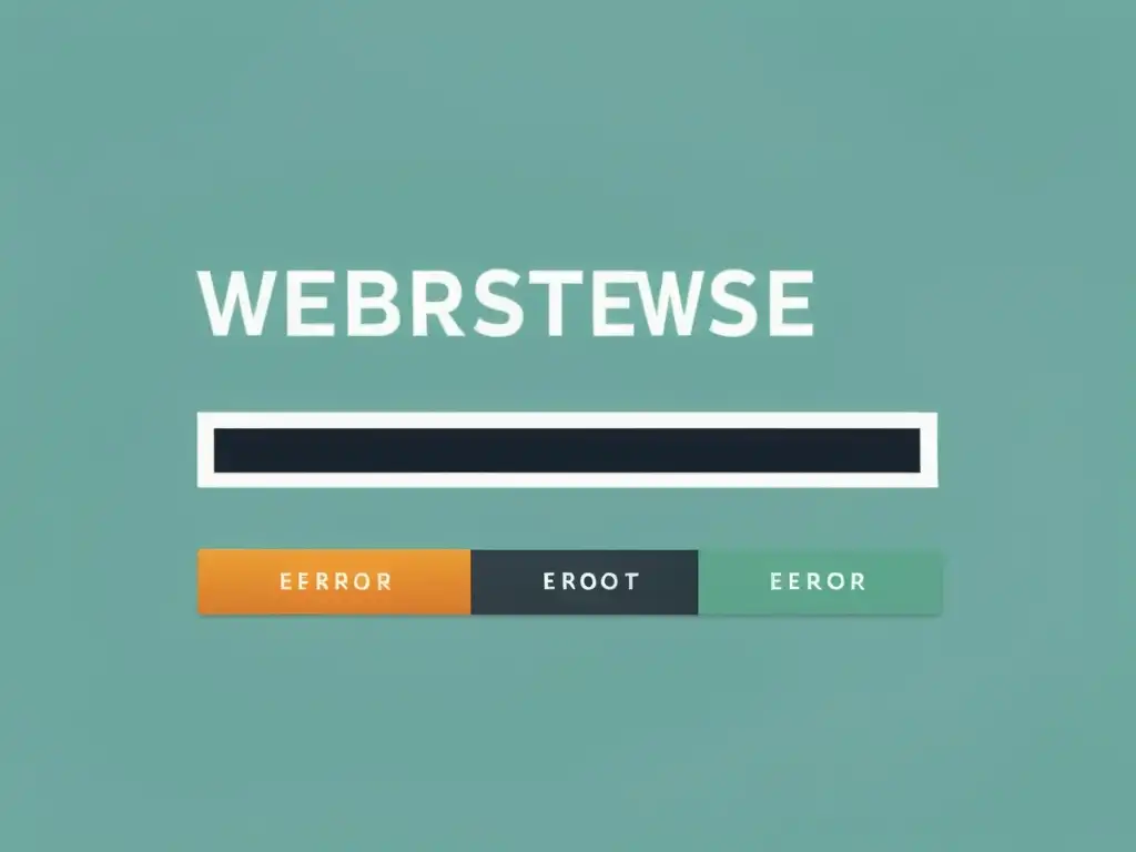 Página de error web minimalista: profesional y confiable Una página de error personalizada SEO con diseño minimalista, tipografía llamativa y una paleta de colores relajante