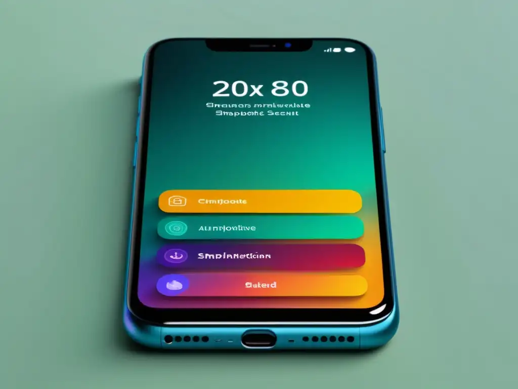 Microinteracciones elegantes en pantalla de smartphone 8K Una pantalla de smartphone muestra microinteracciones elegantes y sutiles diseñadas en Adobe XD