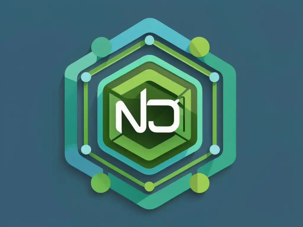 Ilustración minimalista de servidor Node Un servidor Node