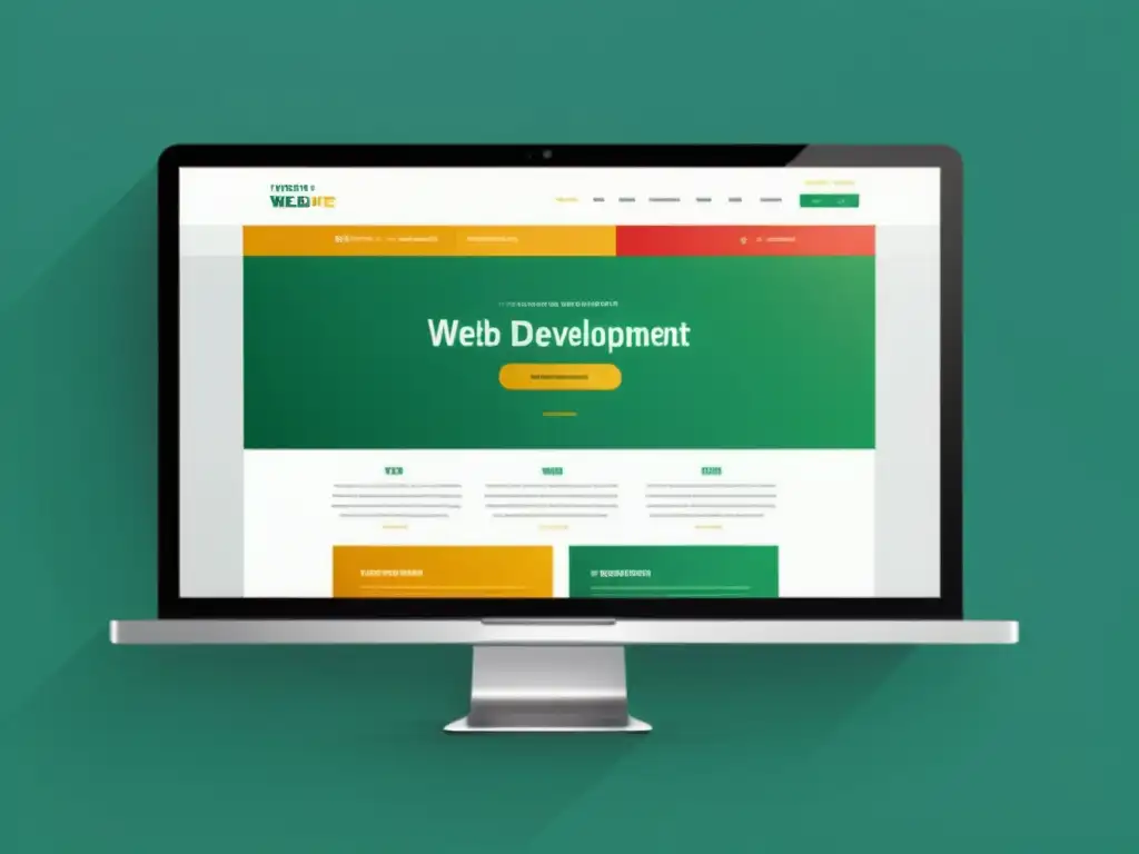 Diseño web profesional y sofisticado en pantalla Un sitio web moderno y minimalista en pantalla, comunicando valor en desarrollo web con diseño sofisticado y profesional