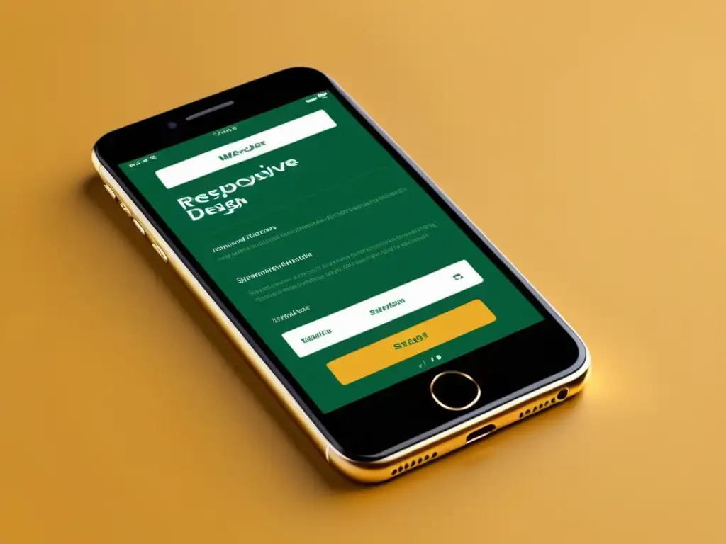 Mockup de smartphone con diseño web responsive y elementos interactivos Mockup de smartphone con integración de JavaScript en Responsive Design, mostrando una interfaz elegante y funcional