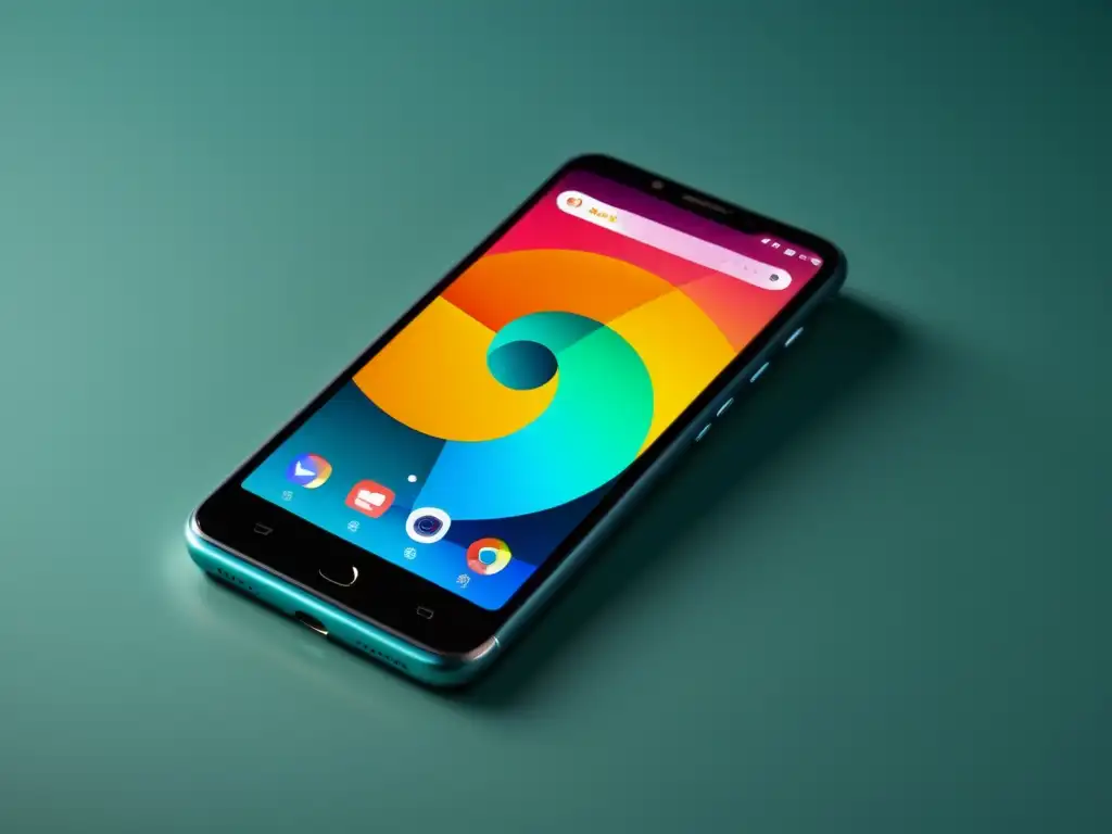 Smartphone moderno muestra sitio web optimizado con imágenes vibrantes Un smartphone moderno muestra un sitio web optimizado con imágenes vibrantes