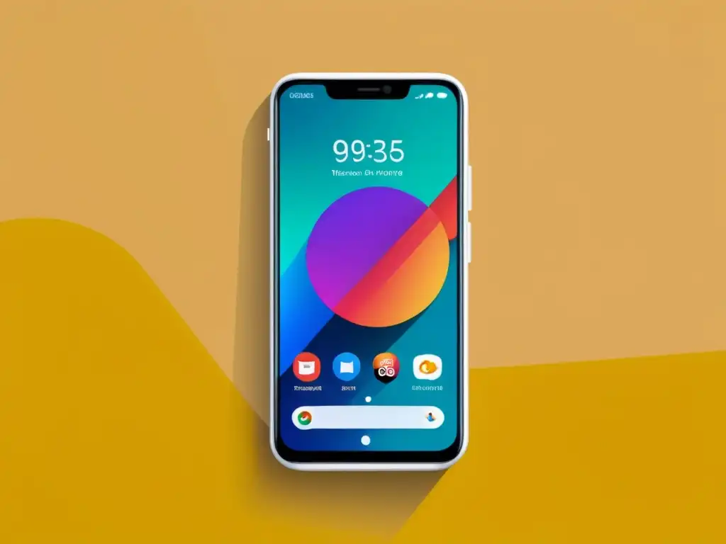 Smartphone de alta resolución con SEO local optimizado Smartphone con pantalla de alta resolución y colores vibrantes, optimización de imágenes para SEO local