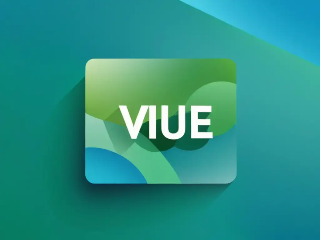 Transición suave de componentes Vue: animación elegante en azules y verdes Animación de transición suave de un componente Vue, integración de animaciones CSS en frameworks modernos, en tonos de azul y verde