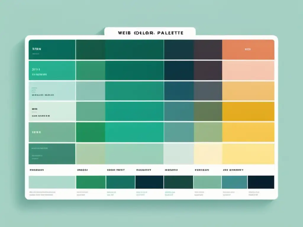 Paleta de colores para diseño web: impacto emocional Tabla de paleta de colores para diseño web muestra colores y asociaciones psicológicas por sector