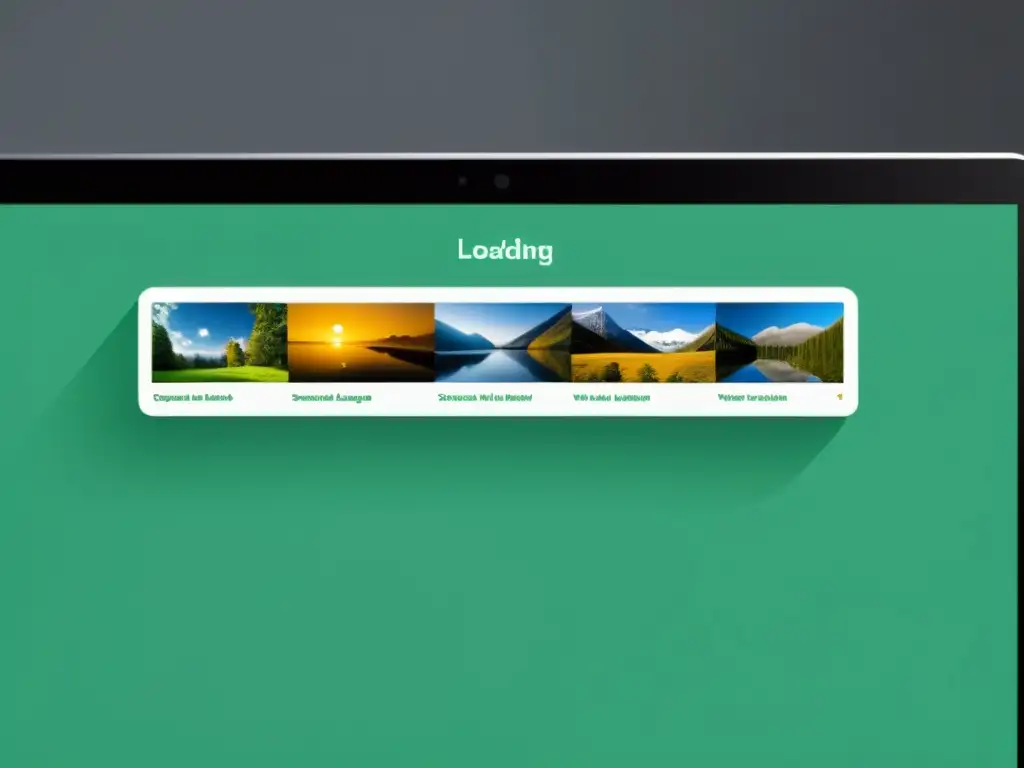 Experiencia visual: Carga perezosa de imágenes Una web moderna con carga perezosa de imágenes, mostrando técnicas de lazy loading avanzadas para una experiencia de usuario mejorada